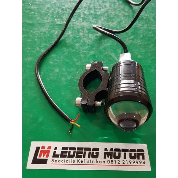 U1 + DE Lampu Tembak Sorot LED Cree 3 Mode Terang Redup Kedip Strobo LEDENG MOTOR