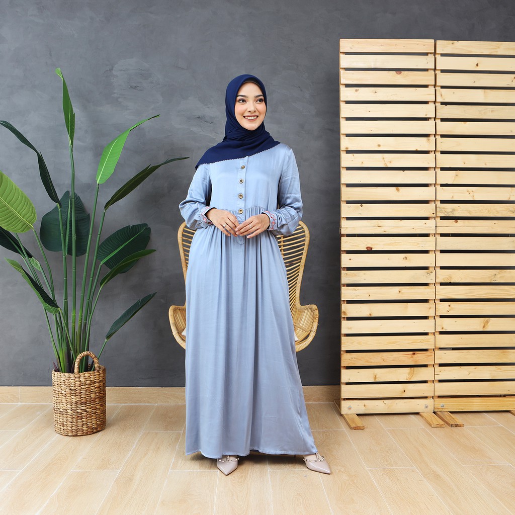 AYASOFYA BORDIR SERIES MOM by Hagia Indonesia @hagia_id / GAMIS bahan rayon silk