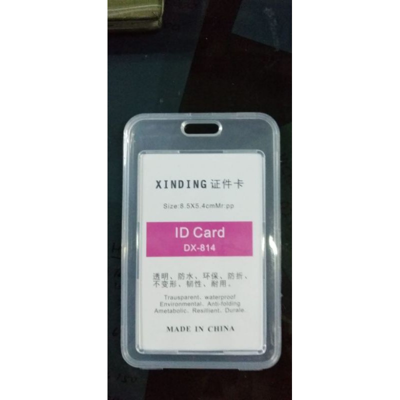

ID CARD HOLDER TRANSPARANT/TEMPAT ID CARD BENING 2 SISI New/ATM