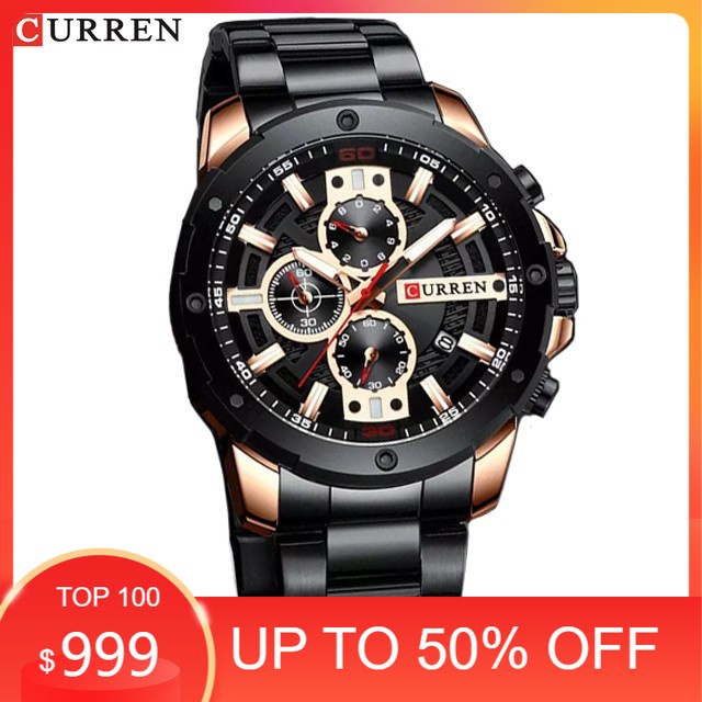 CURREN 8336 Jam Tangan Pria Analog Stainless Steel Chronograph Aktif PastiBeli.Official