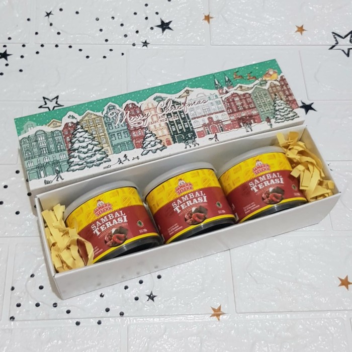 

BISA COD Jawara Selera - Paket hampers Natal Christmas sambal bisa pilih rasa - box+paperbag MURAH