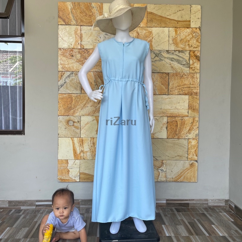 Inner Dress | Lekbong | Kutung | Gamis tanpa lengan bahan Wolly by riZAru original