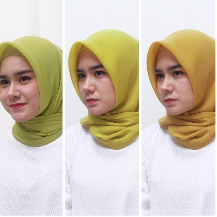 PPS.15Jl22ᶠ– Hijab Pollycoton ( Lime, Lemon/Lemony, Mustard )
