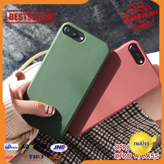 CASE HP OPPO A3S A7 A5S GREEN ARMY WINE RED CANDY CASE CASING SOFT