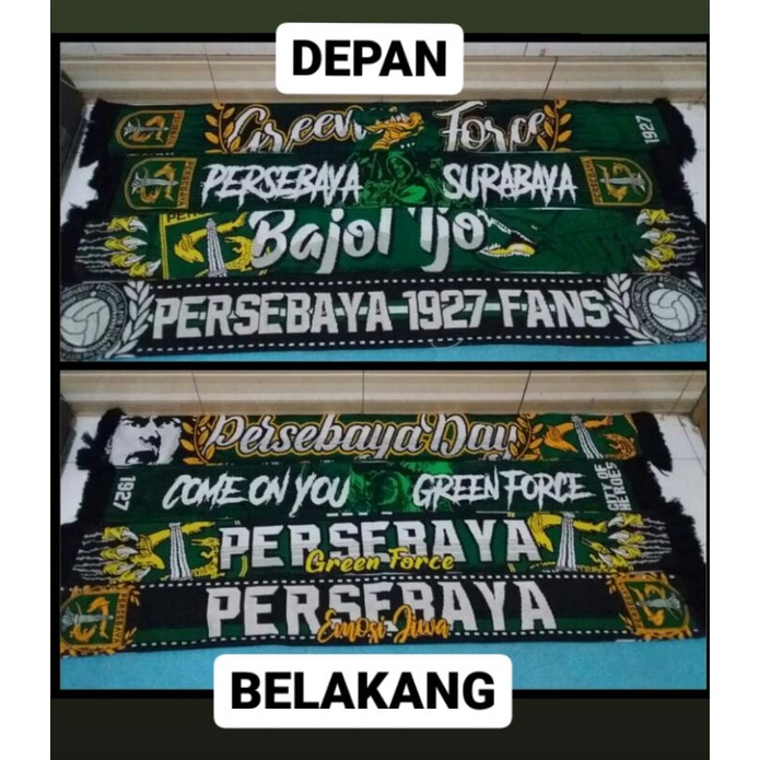 Syal/Scraft BONEK PERSEBAYA (Rajut spesial)-Gambar 3