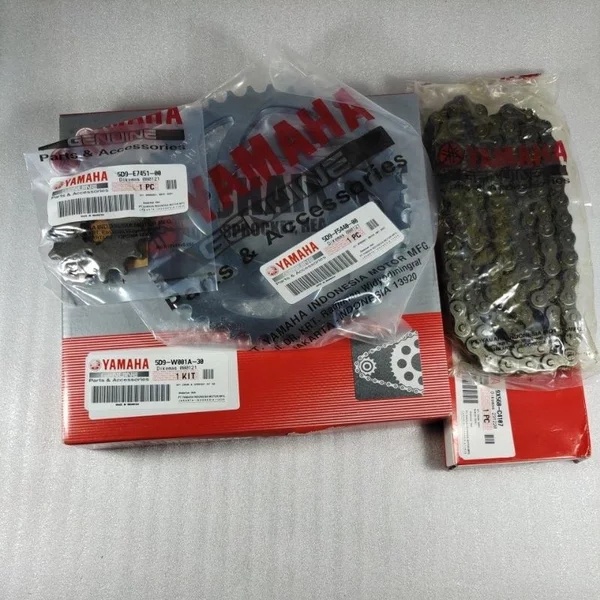 GEARSET GEAR RANTAI SET VEGA ZR RR ORIGINAL YGP 5D9-W001A-30