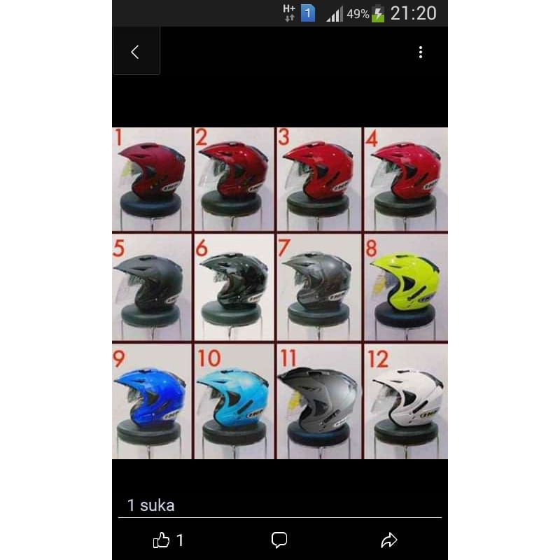 HELM INK KW SUPER DOUBLE VISOR