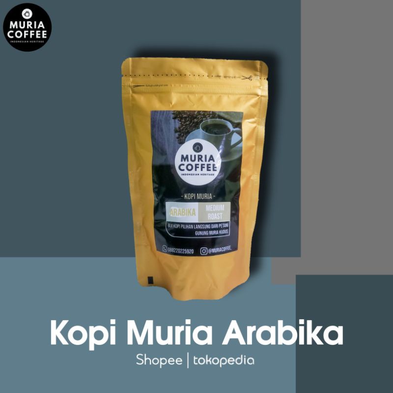 

Kopi Muria Arabika murni biji/bubuk 200gram