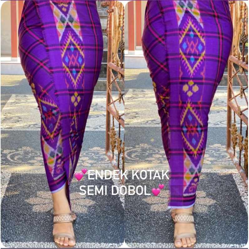 Kamen endek kotak semi dobol // Kamen endek