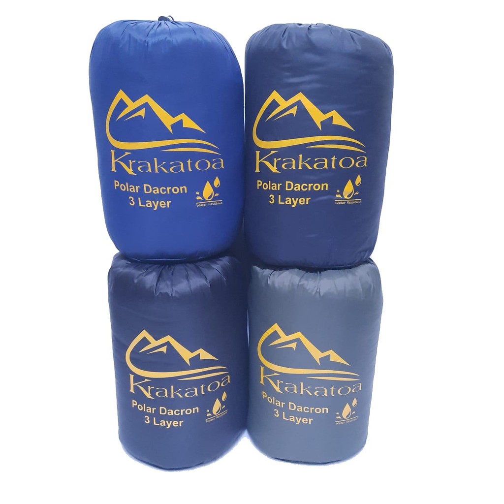【Warna Dipilih】Sleeping Bag Polar Dacron SUPER 3 Layer WATERPROOF | Kantong WP SleepingBag Anti Air