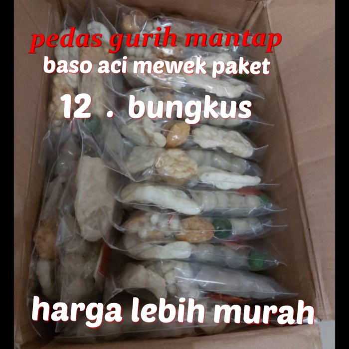 

- BARU baso aci boci paket 12 bungkus gurih pedas