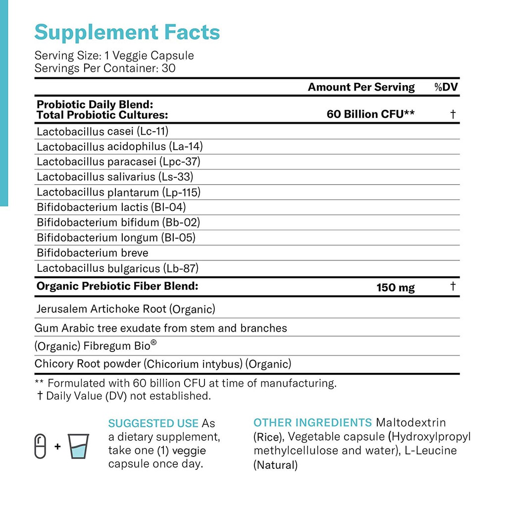 Probiotic Physician Choice 60 Billion CFU / Probiotik Physician Choice 30 Capsules ORI USA