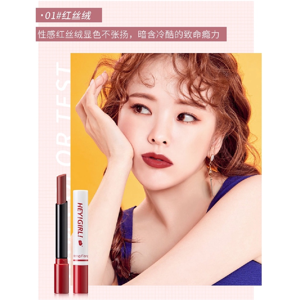 (ISI 4) Lipstick Matte HEY GIRL Lipstik Tahan Air Tahan Lama Portabel