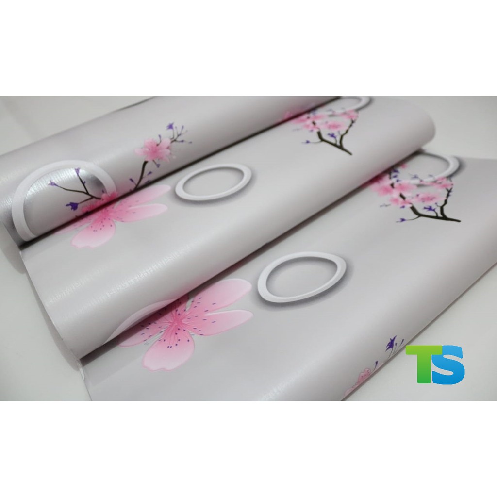 WALLPAPER STICKER 45CM X 9 METER BUBBLE PINK I WALPAPER DINDING