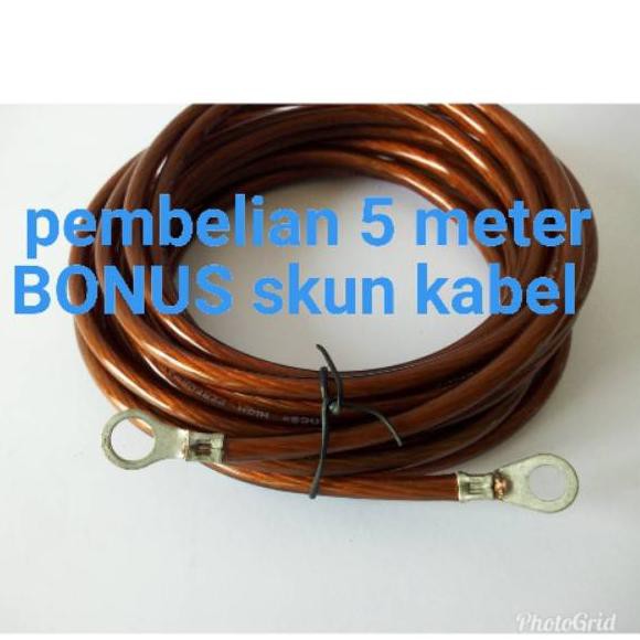 6X8T Kabel Audio Mobil 8 AWG Meteran cocok untuk Power .