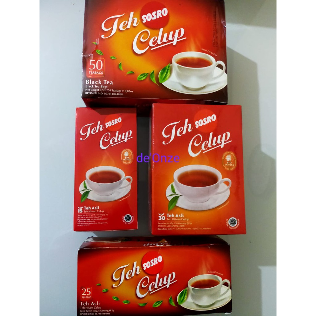 Jual Teh Celup Sosro Isi 15 25 30 Dan 50 Kantong Shopee Indonesia 2531