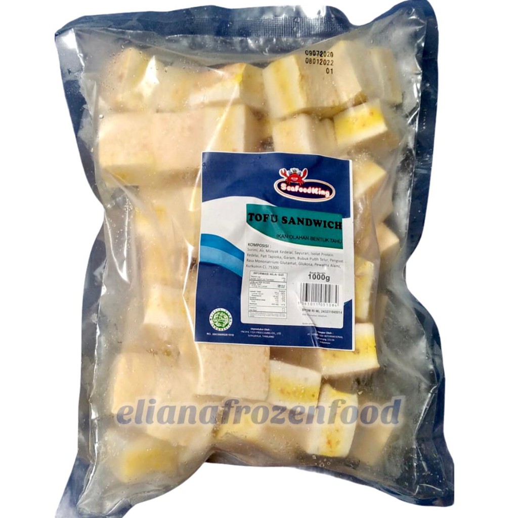 

SEAFOODKING SANDWICH TOFU 1 KG / TAHU SANDWICH SHABU SHABU STEAMBOAT