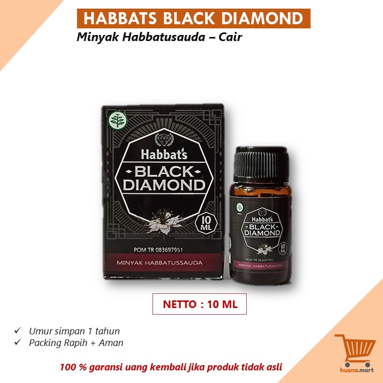 Habbatusauda Cair - Black Diamond Minyak Habbats Murni -  Original kemasan 10 ml