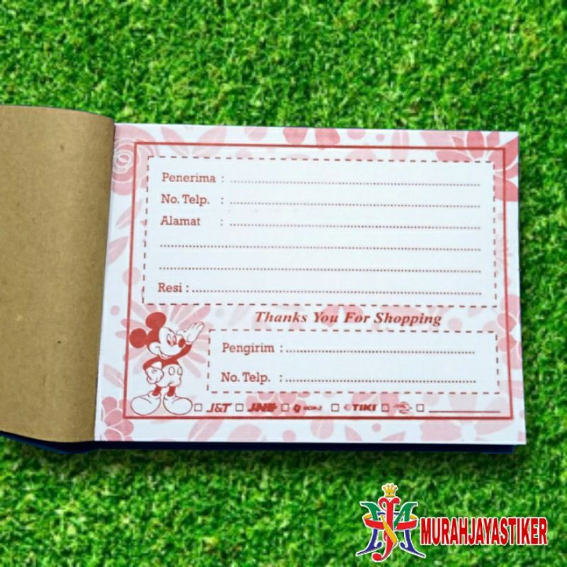 

label pengeriman kertas isi 100 lembar / label kertas motif Mickey mouse