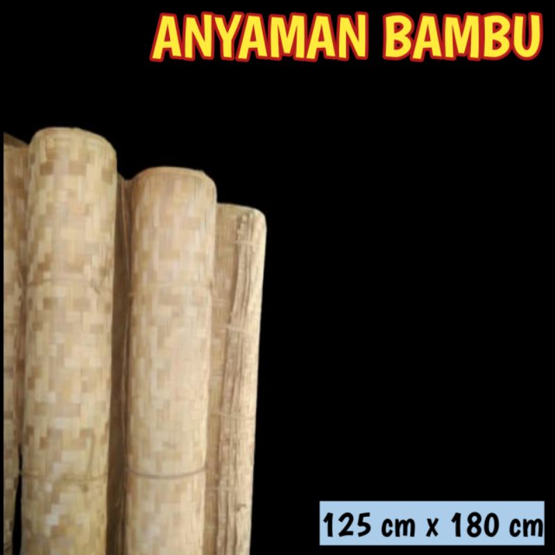 ANYAMAN BAMBU 125 CM X 180 CM GEDEK GEDEG METERAN DINDING BAMBU