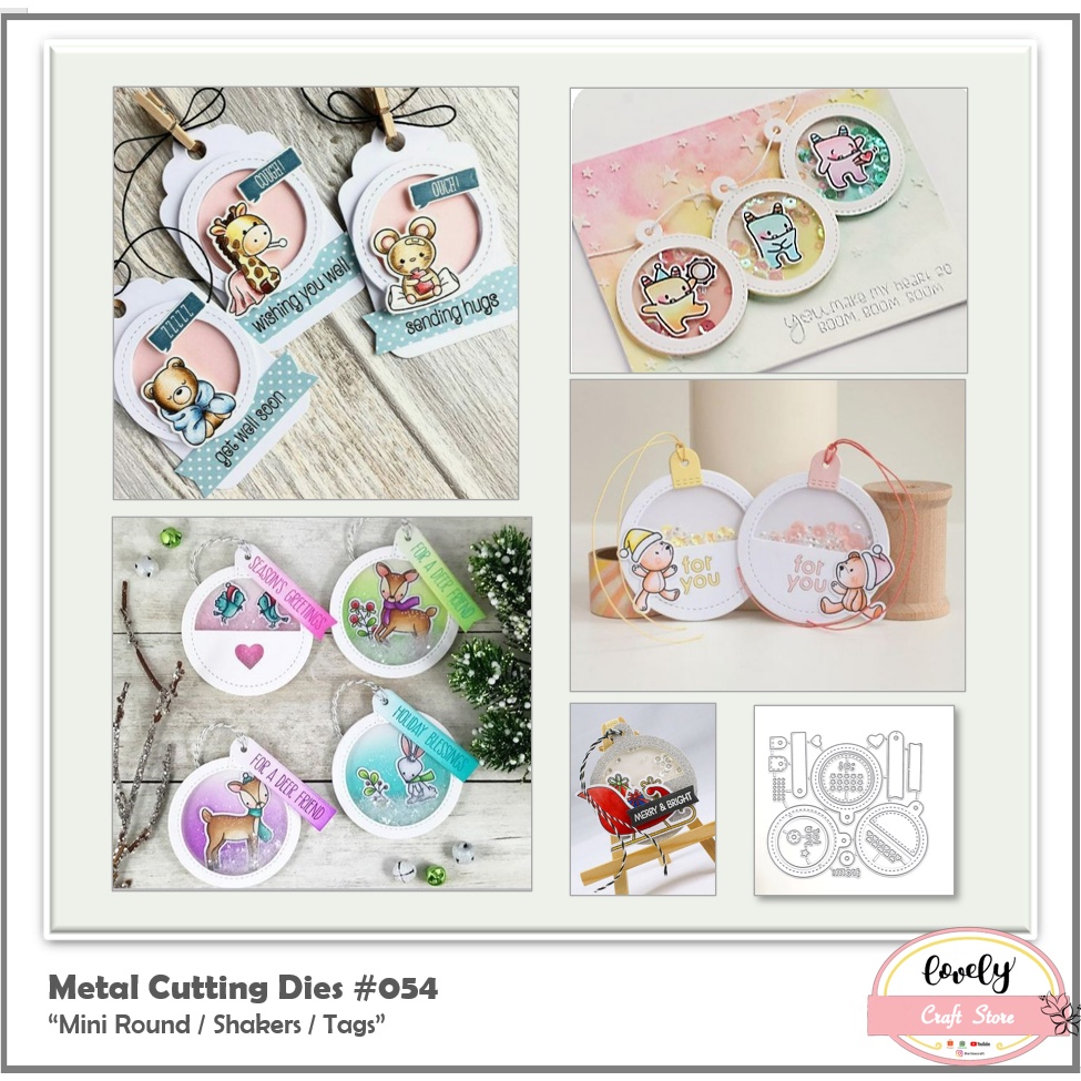 

Metal Cutting Dies #054 ~ Mold Stencil Metal, Cetakan Stensil bentuk Mini Shaker Round untuk bahan mahar, journal, scrapbooking, cards, etc