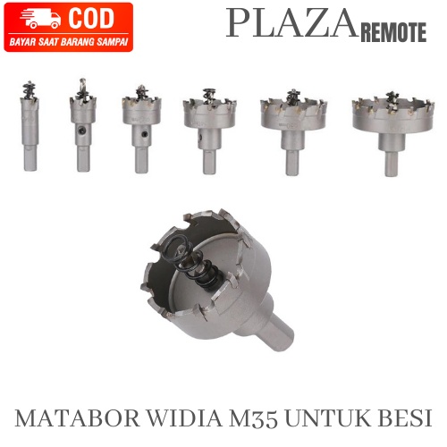 MATA BOR PELUBANG BESI KAYU PLASTIK METAL HOLESAW CARBIDE M35 TST Besi Kugel 35 mm