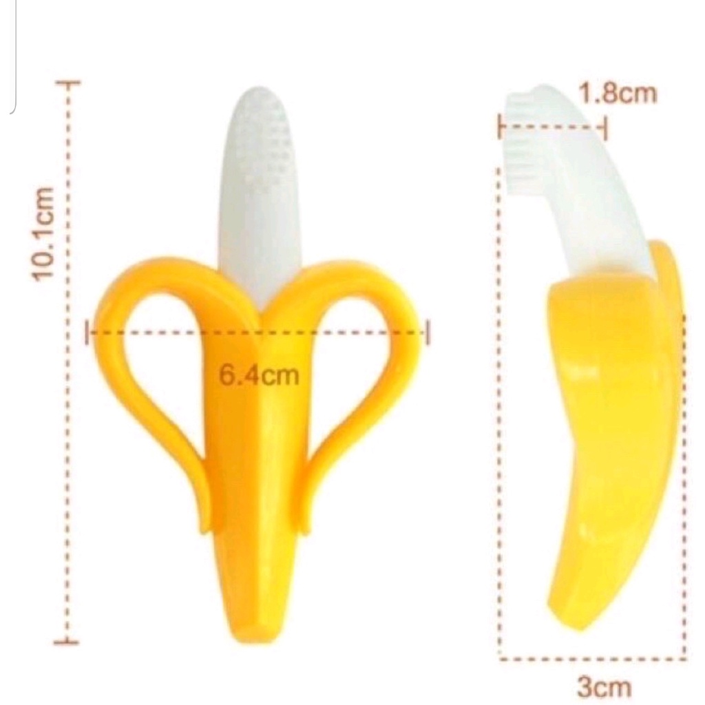 GIGITAN BAYI BENTUK PISANG / BABY BANANA SILICONE TEETHER / GIGITAN BAYI SILIKON (IP)