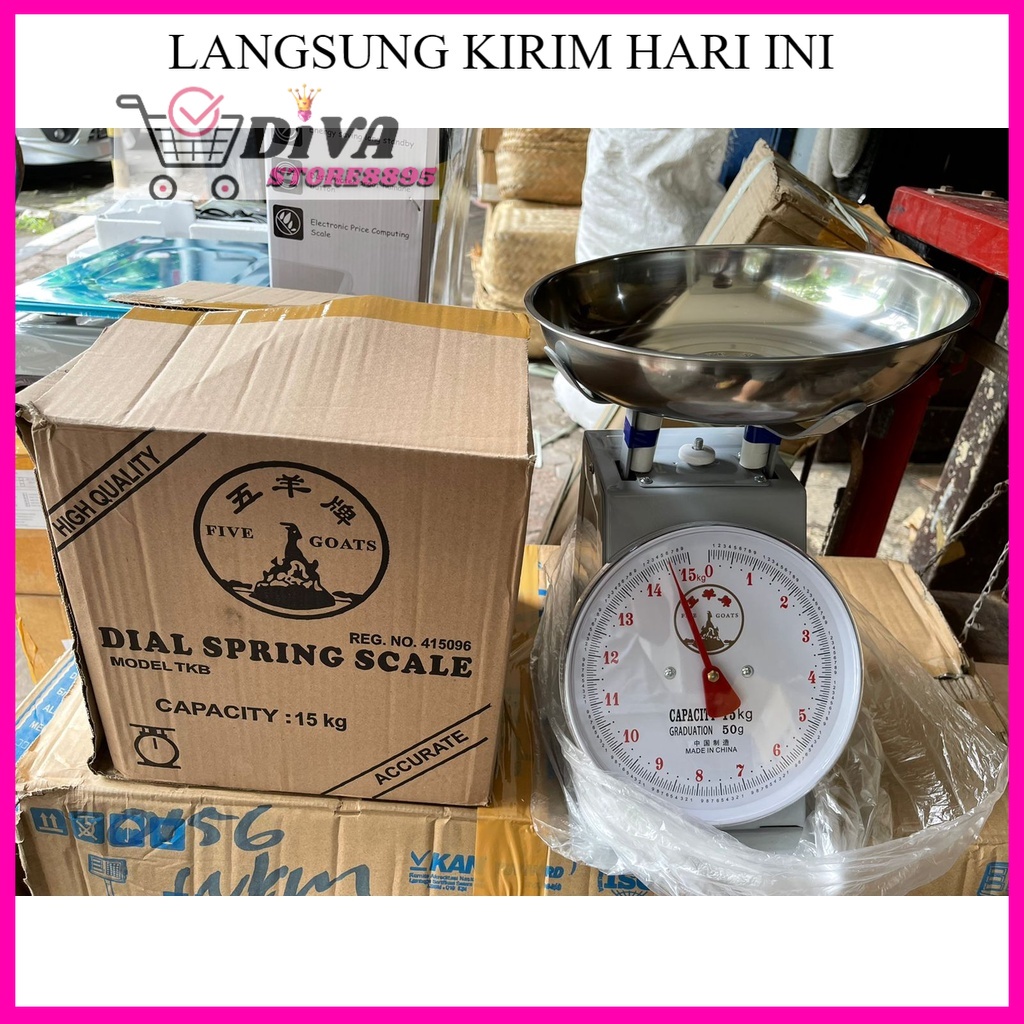 TIMBANGAN MANUAL TIMBANGAN BUAH DUDUK STAINLES STEEL JARUM MANUAL KAPASITAS 15 KG