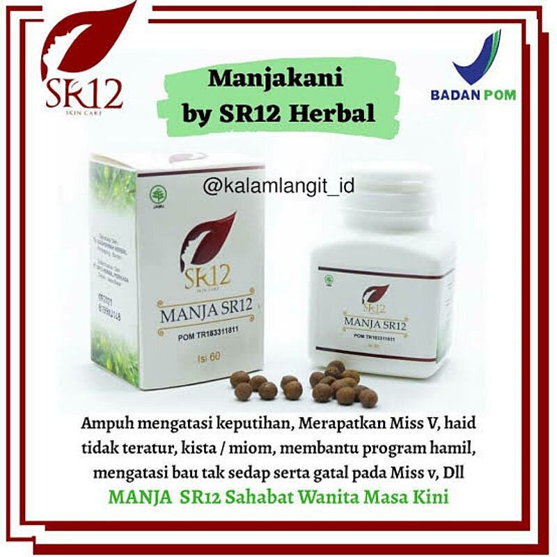 MANJAKANI SR12 ORIGINAL - MANJAKANI PROMIL - KISTA - KEPUTIHAN - PELANCAR HAID - PERAPAT VAGINA