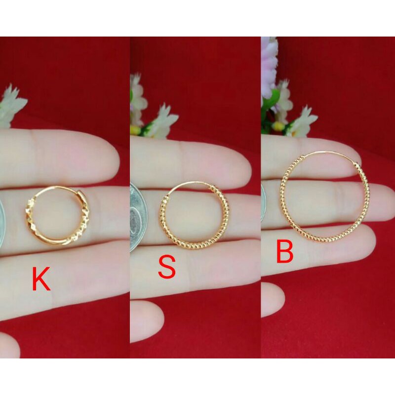 ANTING RING DEWASA GOLD LAPIS EMAS