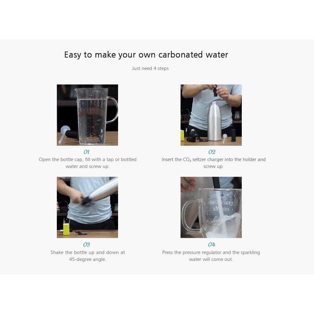 AFFORANY DIY Botol Pembuat Soda Siphon Maker Bartender CO2 1L - SD-MY