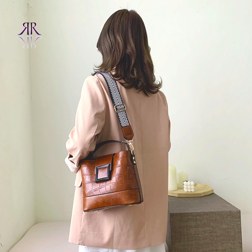 Tas Selempang Wanita Croco Korea Travel Jinjing Tas Kulit Selempang Mini