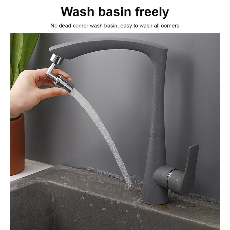 ღ Universal Faucet Splash BUKTI Kepala Nozzle Sendi Eksternal Diputar Tekanan Tahan Bocor Filter Extender Universal Wastafel Dapur Alat