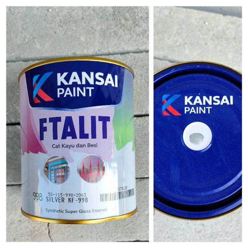 

FTALIT Gloss Silver 998 Cat Minyak Kayu Besi 1 Kg Kansai Paint