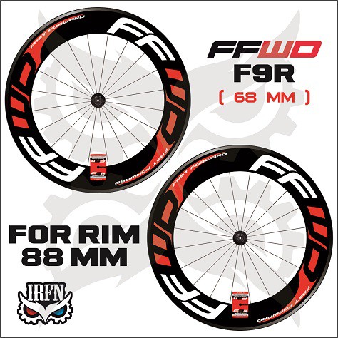 Stiker Decal Rims FFWD F9R lebar 68 Mm