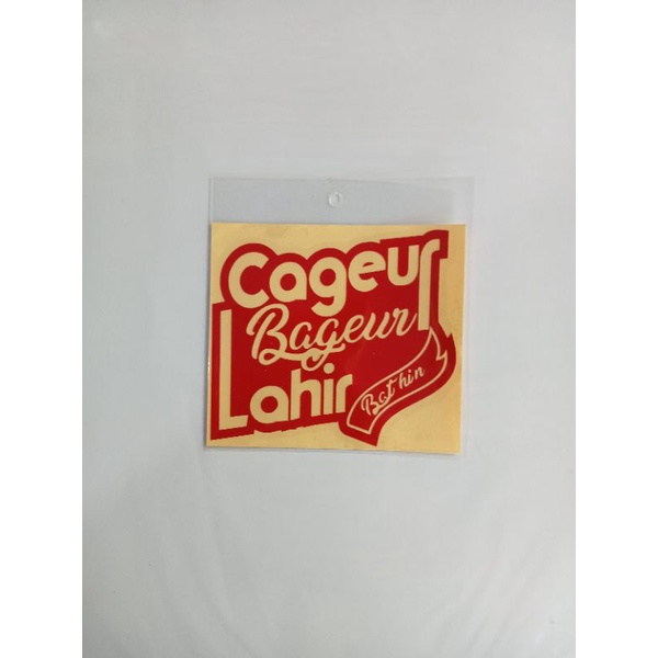 Stiker Cutting Cager Bageur
