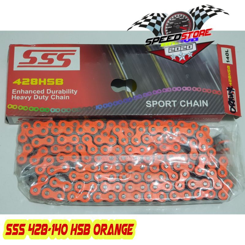 Rantai sss 428-140L hsb 428 140L orange only