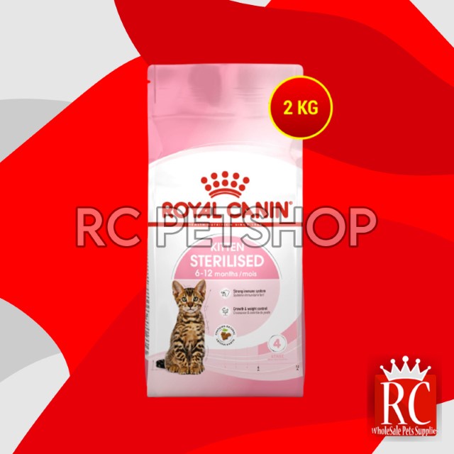 Royal Canin Kitten Sterillised Cat Food Makanan Kucing Sterill 2 KG