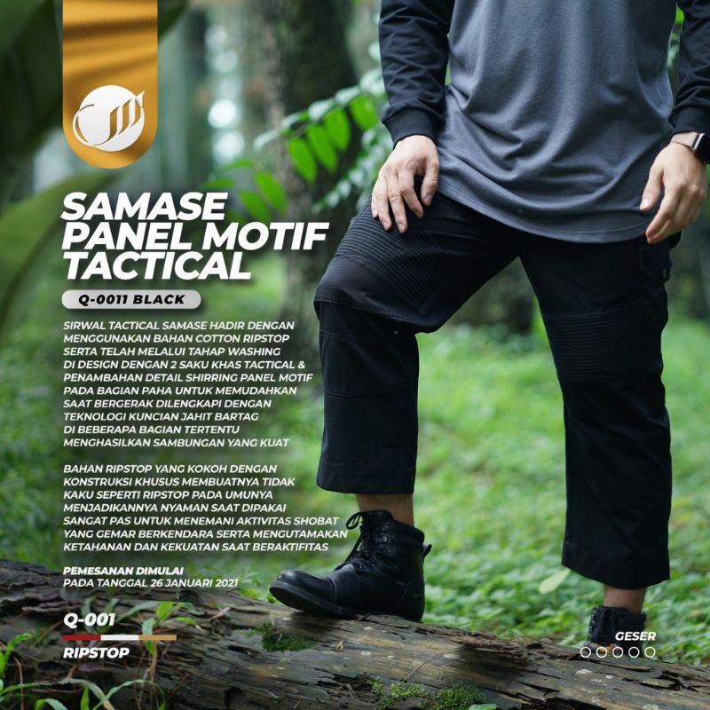 SAMASE SIRWAL TACTICAL SHIRRING PANEL MOTIF Q001