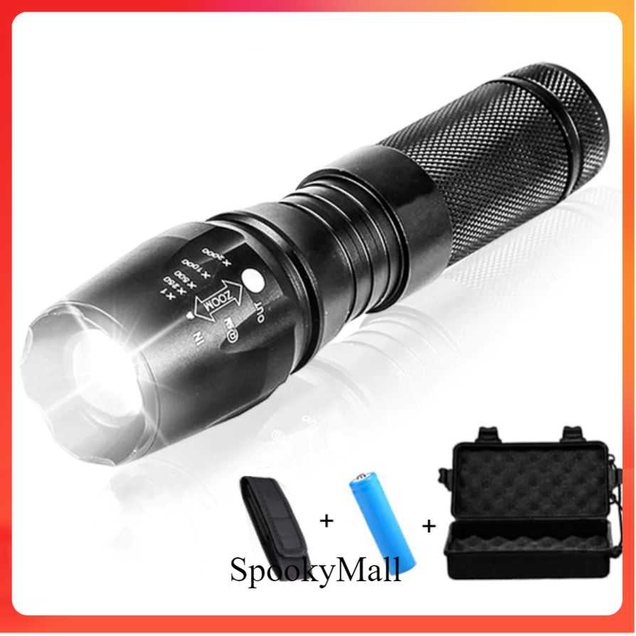 TaffLED Senter Tactical XML-T6 3000 Lm+Baterai+Charger+Box-E97