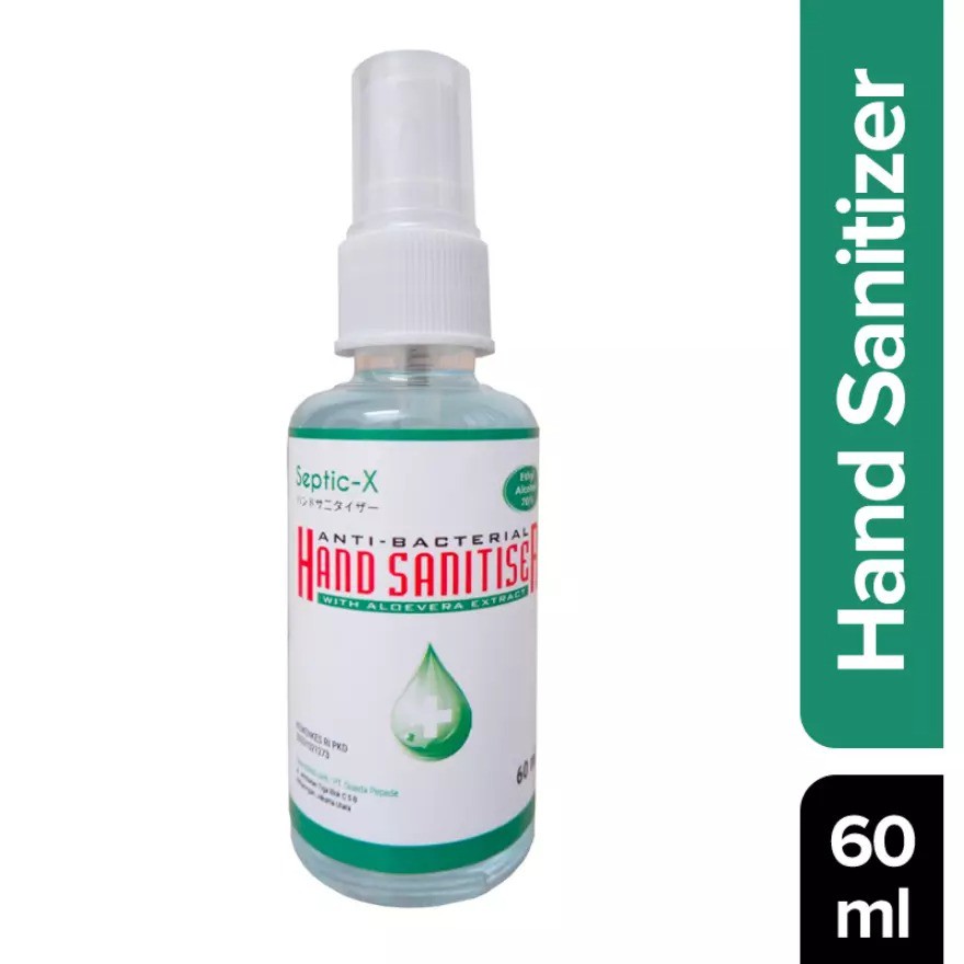 TERLARIS!! Izin Edar DEPKES Septic-X Hand Sanitizer 60ml CAIR Alcohol 70%-HS60