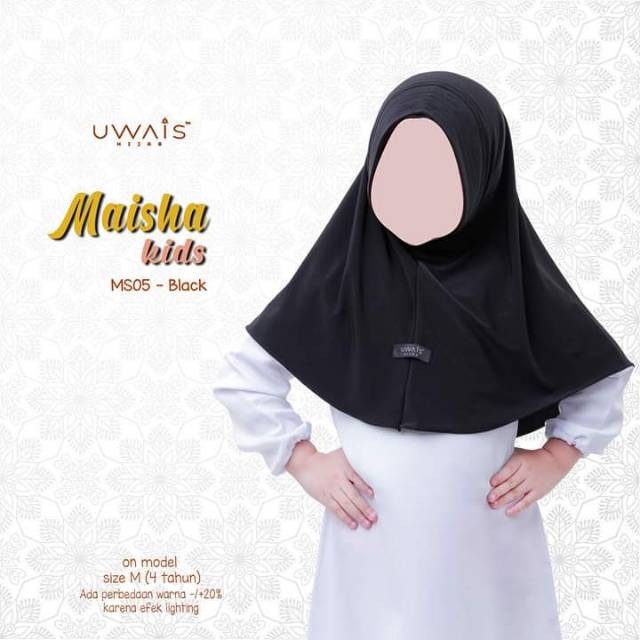 Maisha bergo kids by uwais hijab -- (model hardpad dan soffpad)