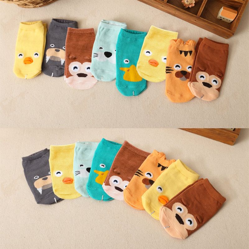 Kaos Kaki Bayi Anak Anti Slip Kaos Kaki Bayi Motif Hewan Baby Socks Animals