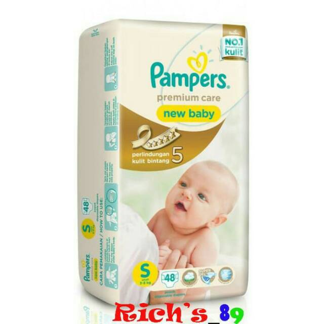 PAMPERS Premium care popok perekat-S48