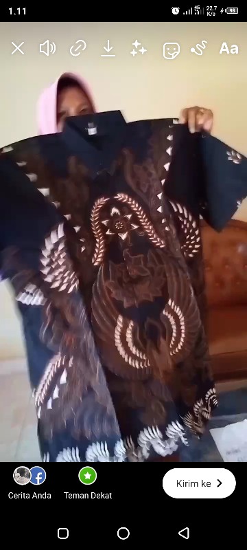 Astama Kemeja Batik Pria Lengan Pendek Full Furing Bahan Katun Sragenan By Kanaya