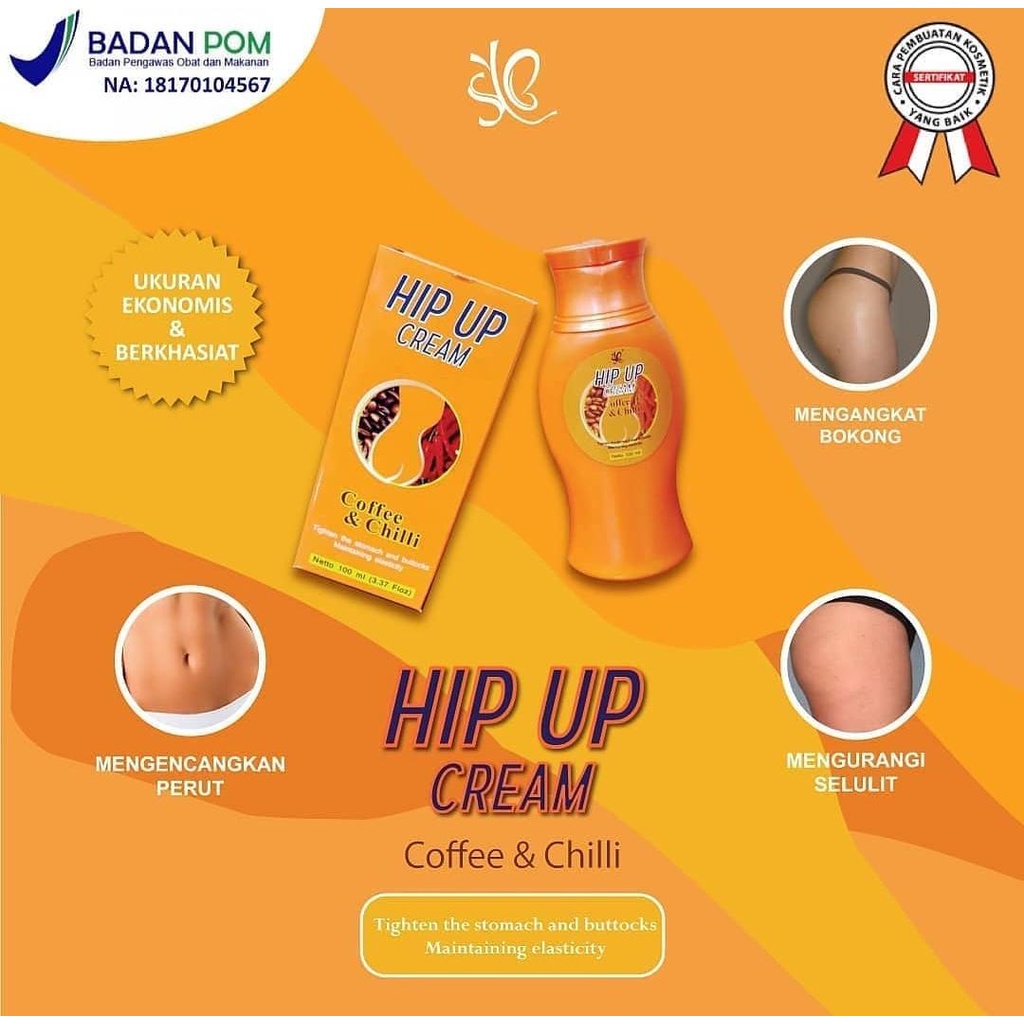 Hip Up Cream SYB Coffee and Chili Pembesar Pantat Bokong Original BPOM