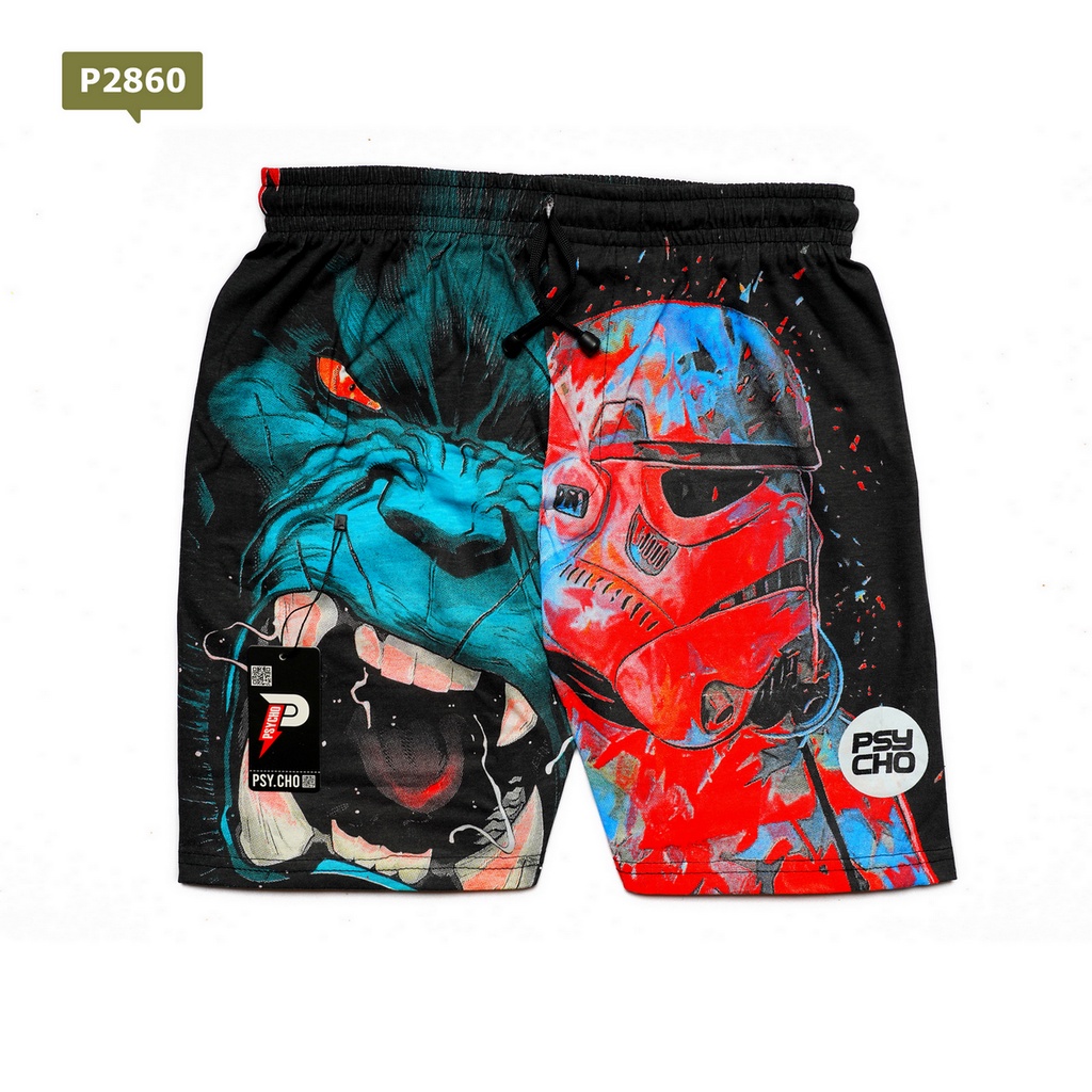 BEST SELLER - BOXER PRIA WANITA CELANA PENDEK GROSIR KOLOR PANTAI-DBM-X01