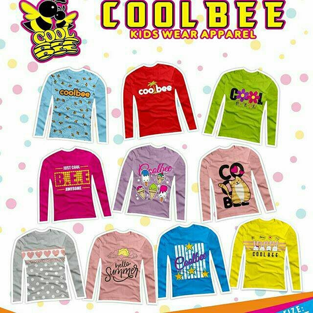 (C3) Kaos anak cewek cantik branded coolbee cool bee size junior / usia tanggung / remaja