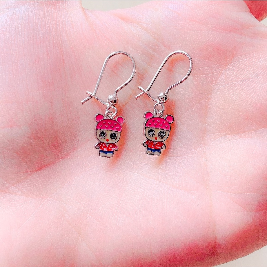 Anting Anak Putri Pink Silver Xuping