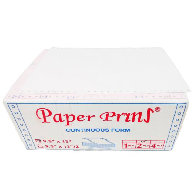 

Continuous Form 9.5 x 13 2ply Full Paper pryns